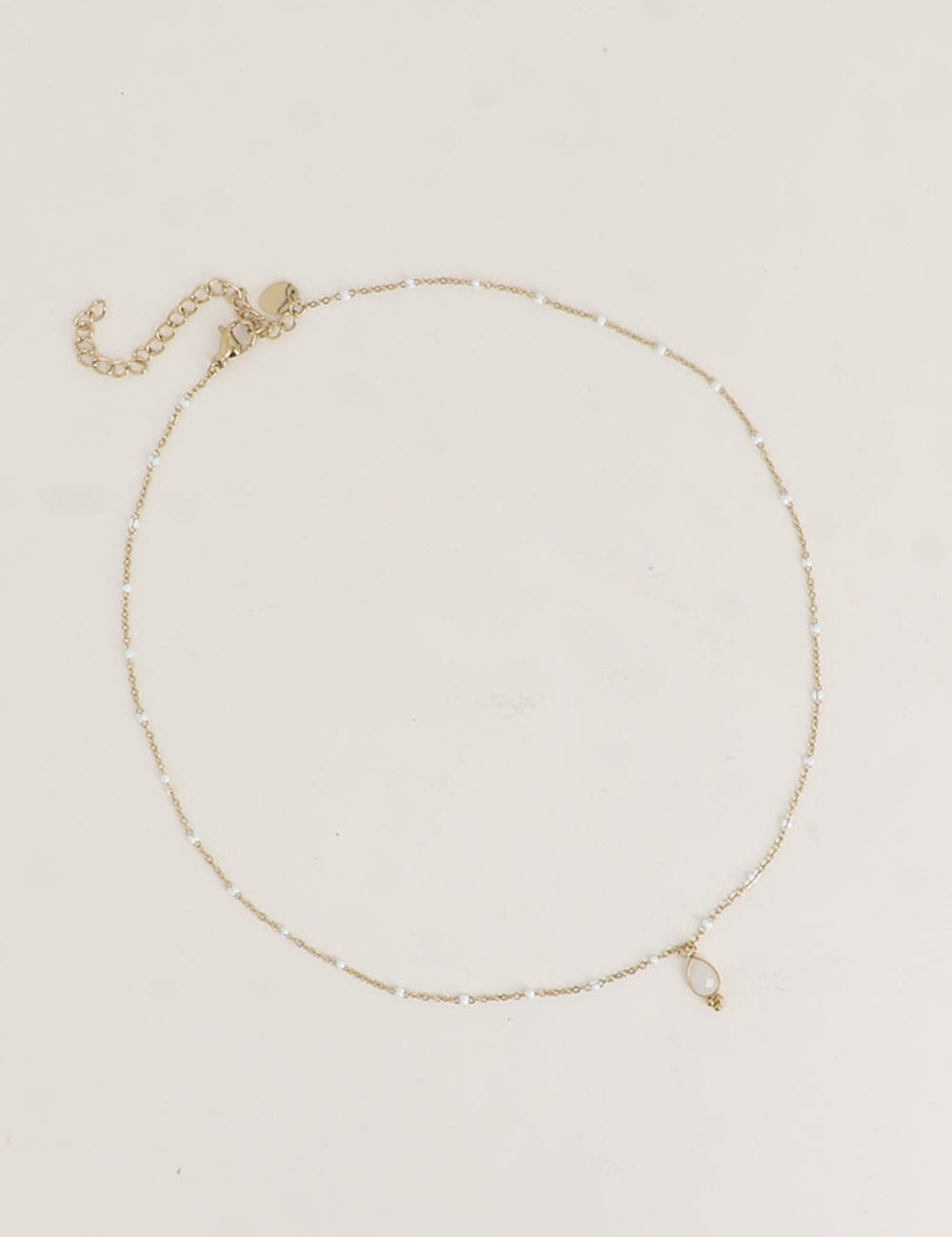 Collier Bohm Paris - Aveny Collier en chaine simple Bohm Paris Agate blanche 