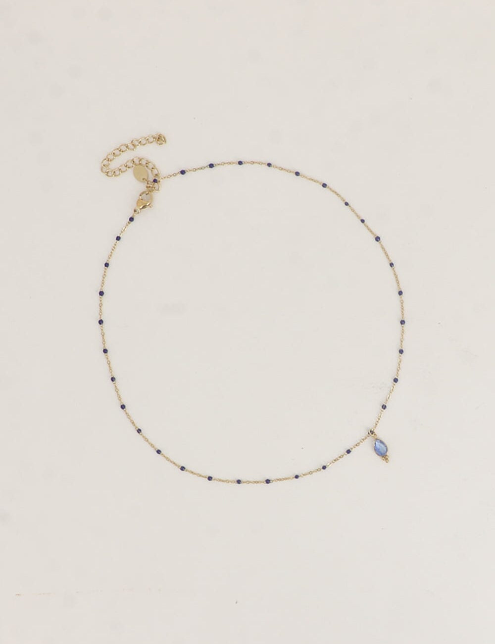 Collier Bohm Paris - Aveny Collier en chaine simple Bohm Paris Agate bleu 