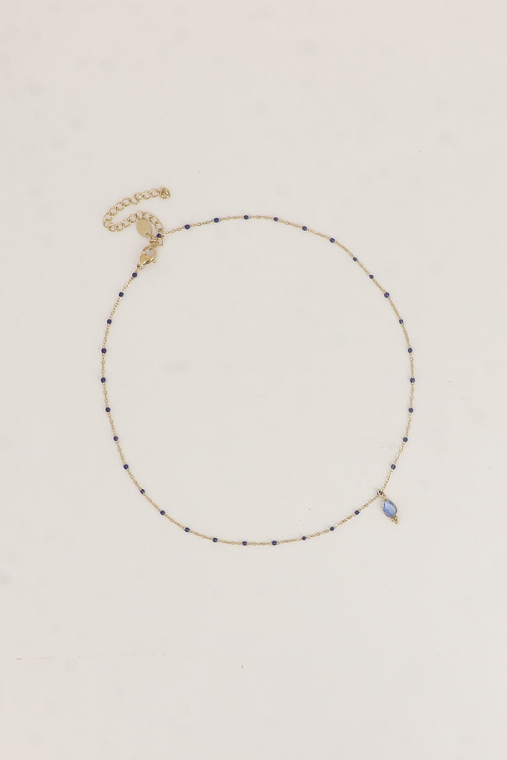 Collier Bohm Paris - Aveny Collier en chaine simple Bohm Paris Agate bleu 