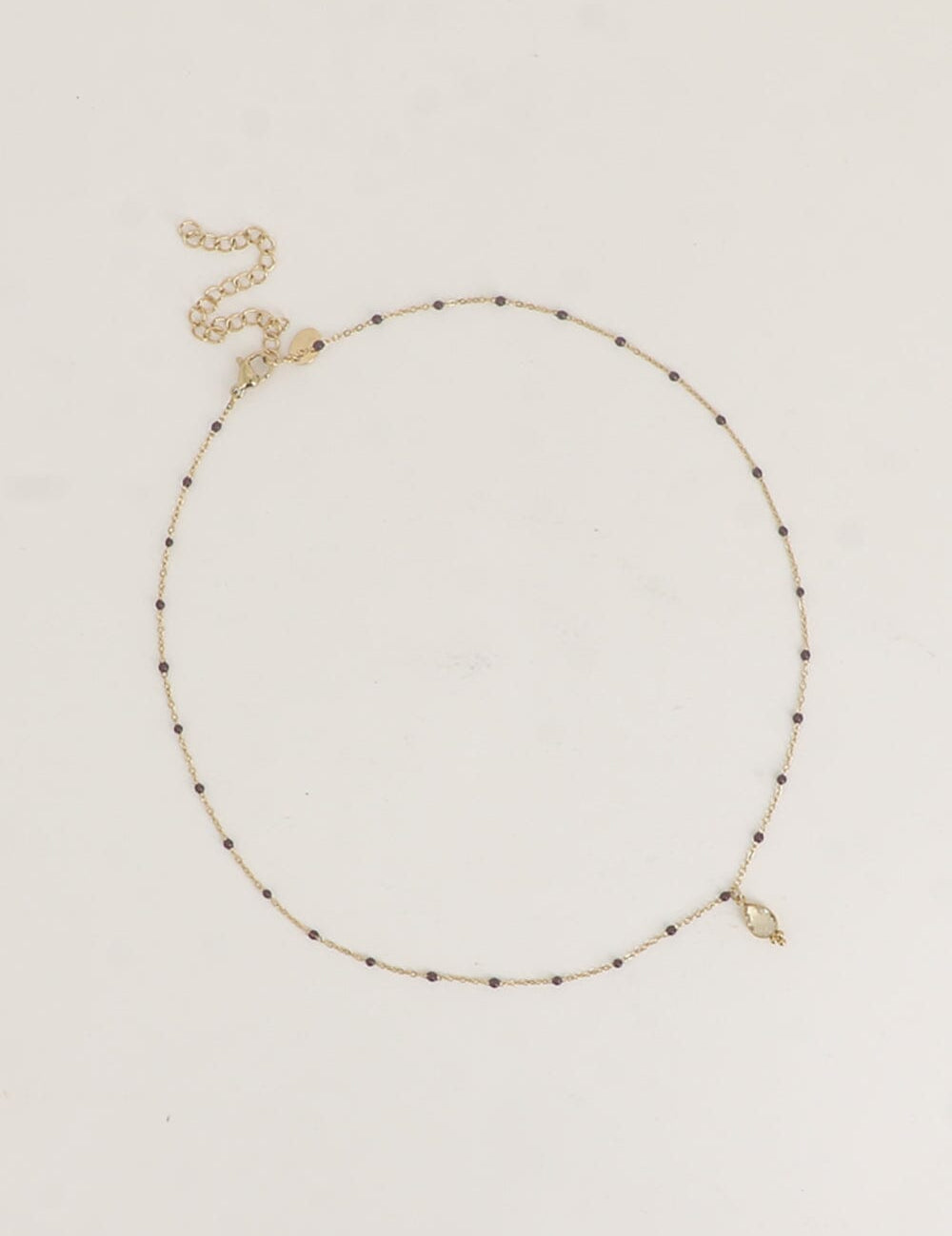 Collier Bohm Paris - Aveny Collier en chaine simple Bohm Paris Agate fumée 