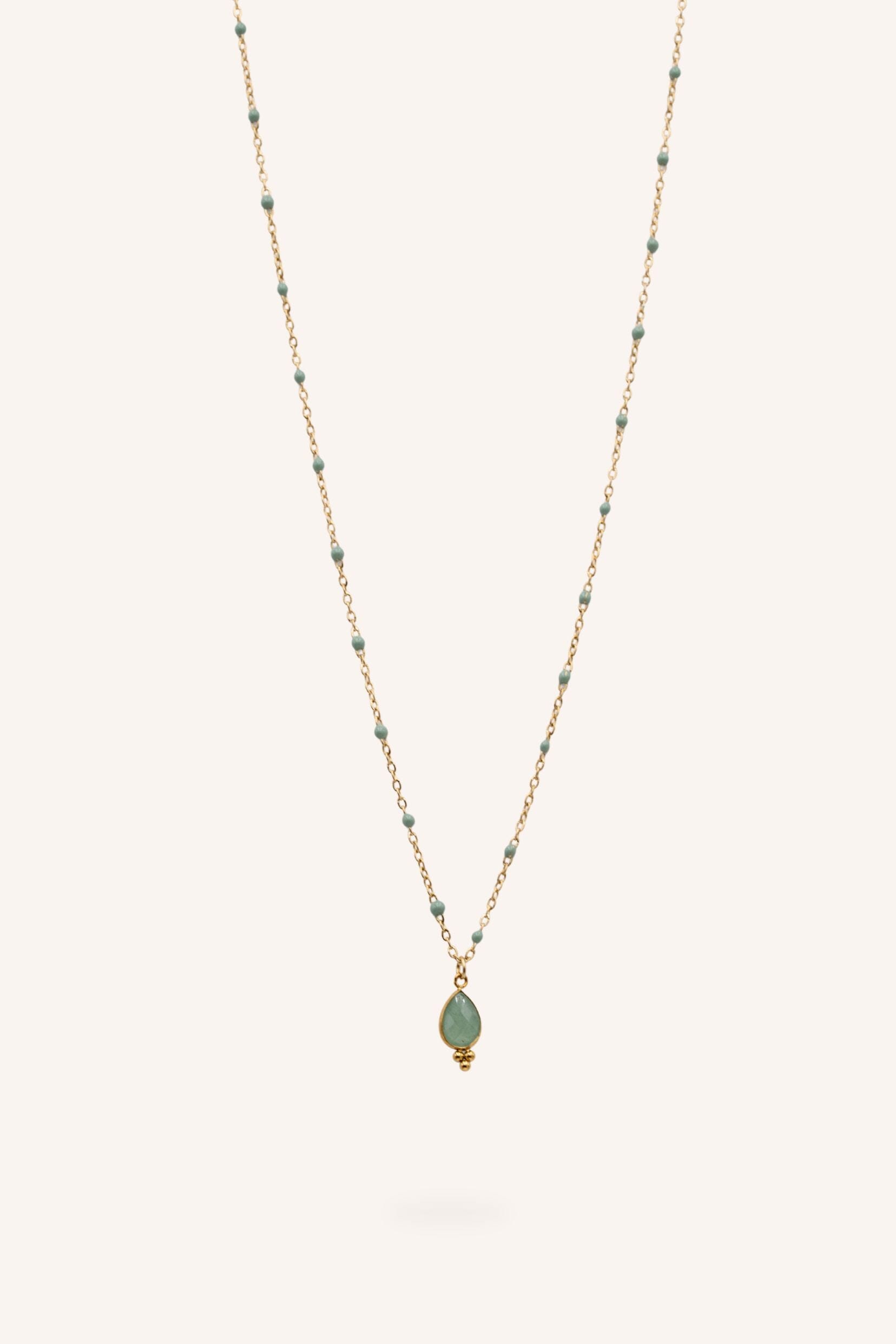 Collier Bohm Paris - Aveny Collier en chaine simple Bohm Paris Agate verte 