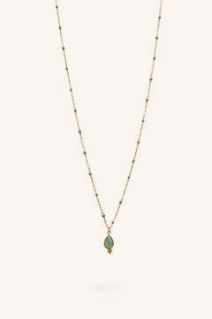 Collier Bohm Paris - Aveny Collier en chaine simple Bohm Paris Agate verte 