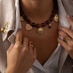 Collier Bohm Paris - Café Crème Collier Pendantifs Bohm Paris 