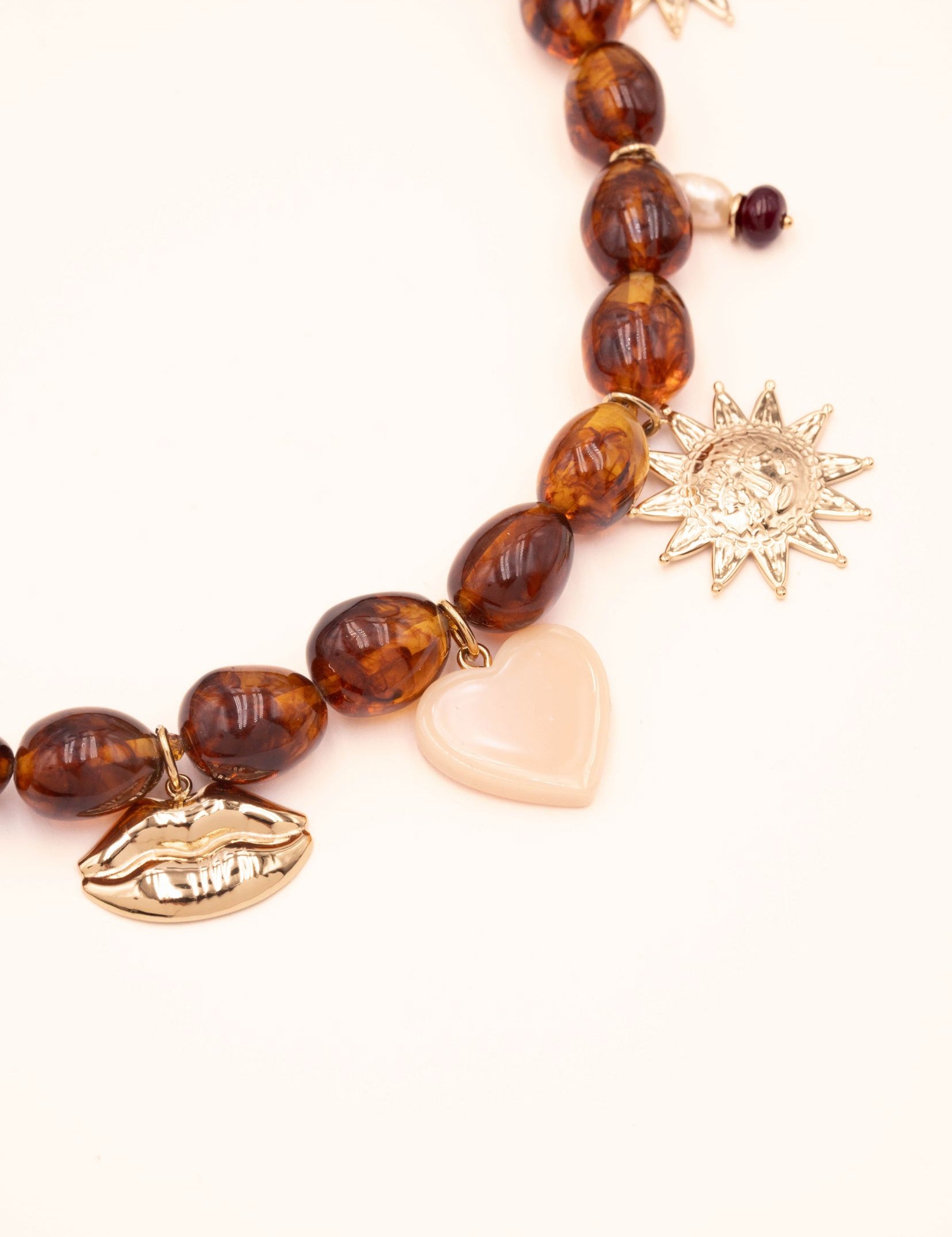 Collier Bohm Paris - Café Crème Collier Pendantifs Bohm Paris Doré 