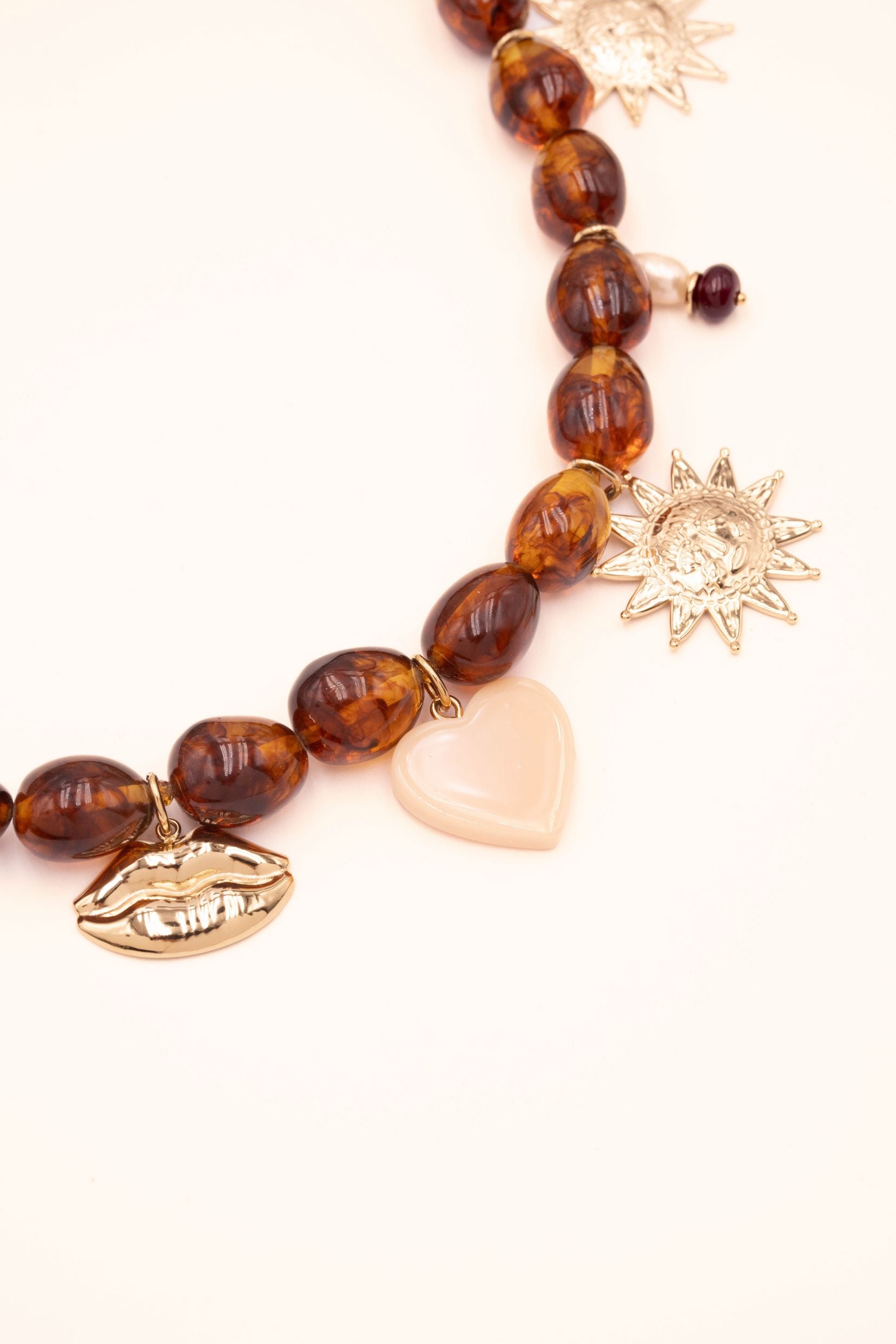 Collier Bohm Paris - Café Crème Collier Pendantifs Bohm Paris Doré 