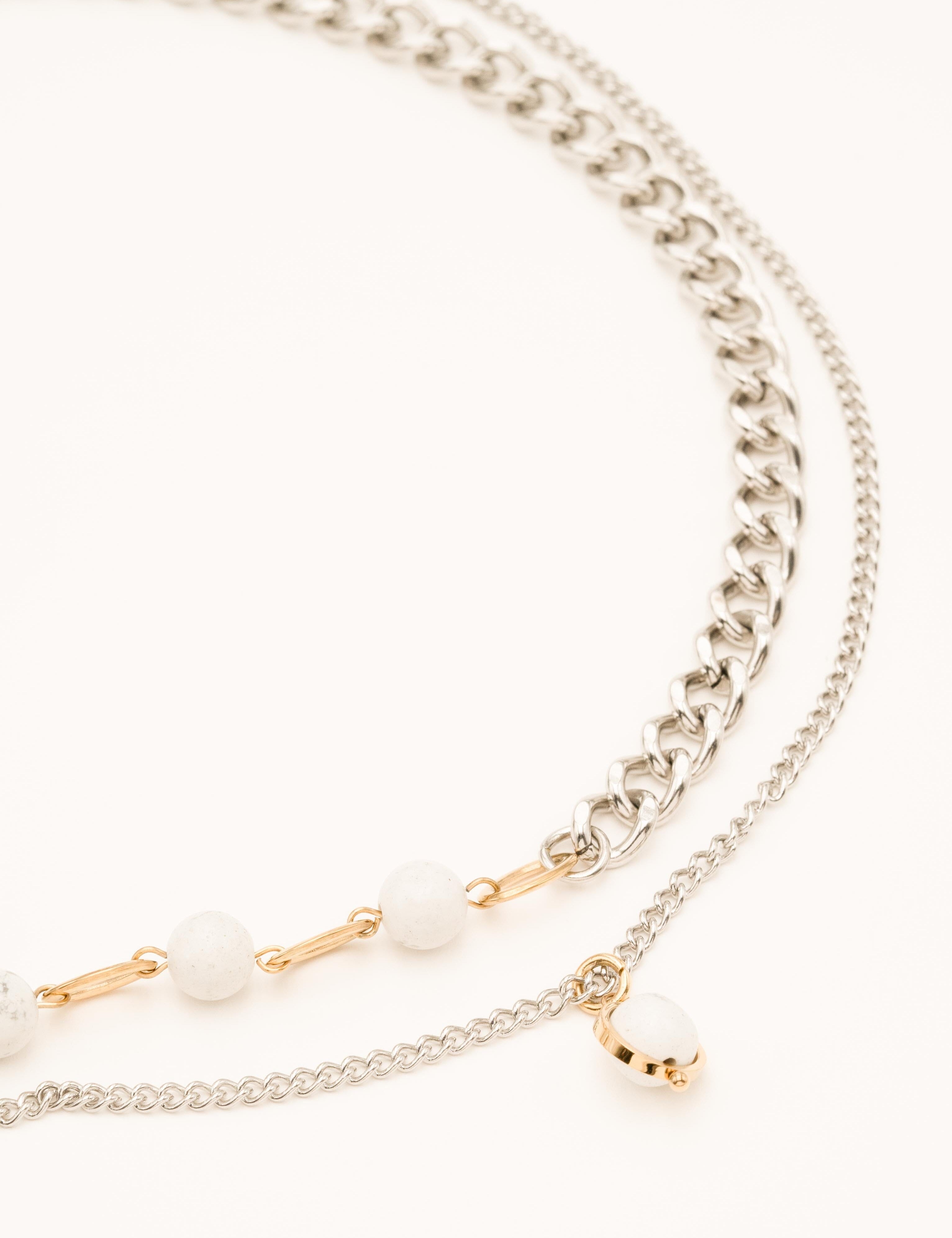 Collier Bohm Paris - Ezia Colliers Bohm Paris Howlite Blanche 