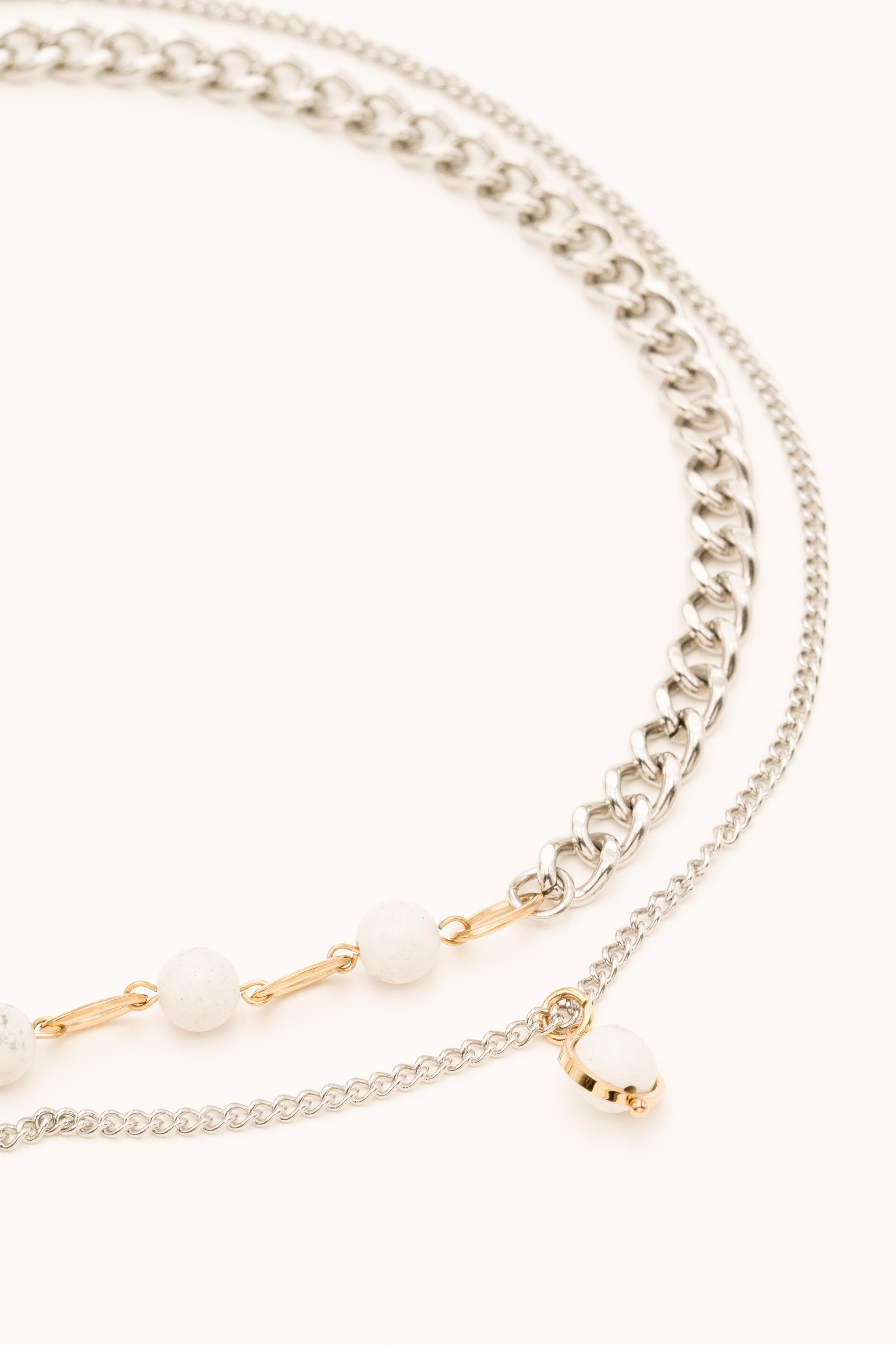 Collier Bohm Paris - Ezia Colliers Bohm Paris Howlite Blanche 