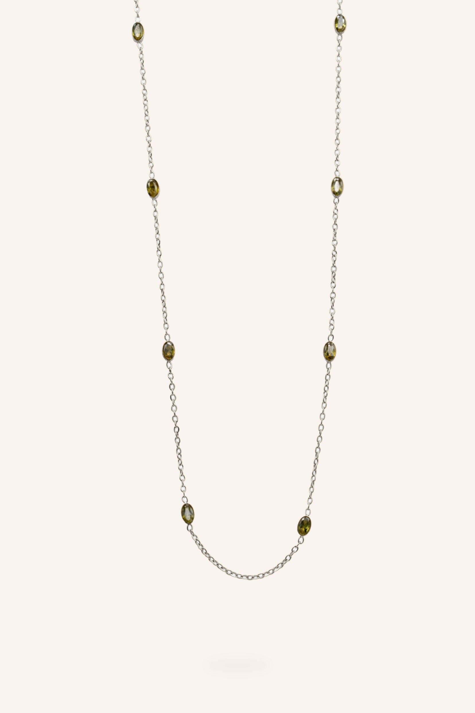 Collier Bohm Paris - Isyane Collier type sautoir Bohm Paris Argenté Kaki 