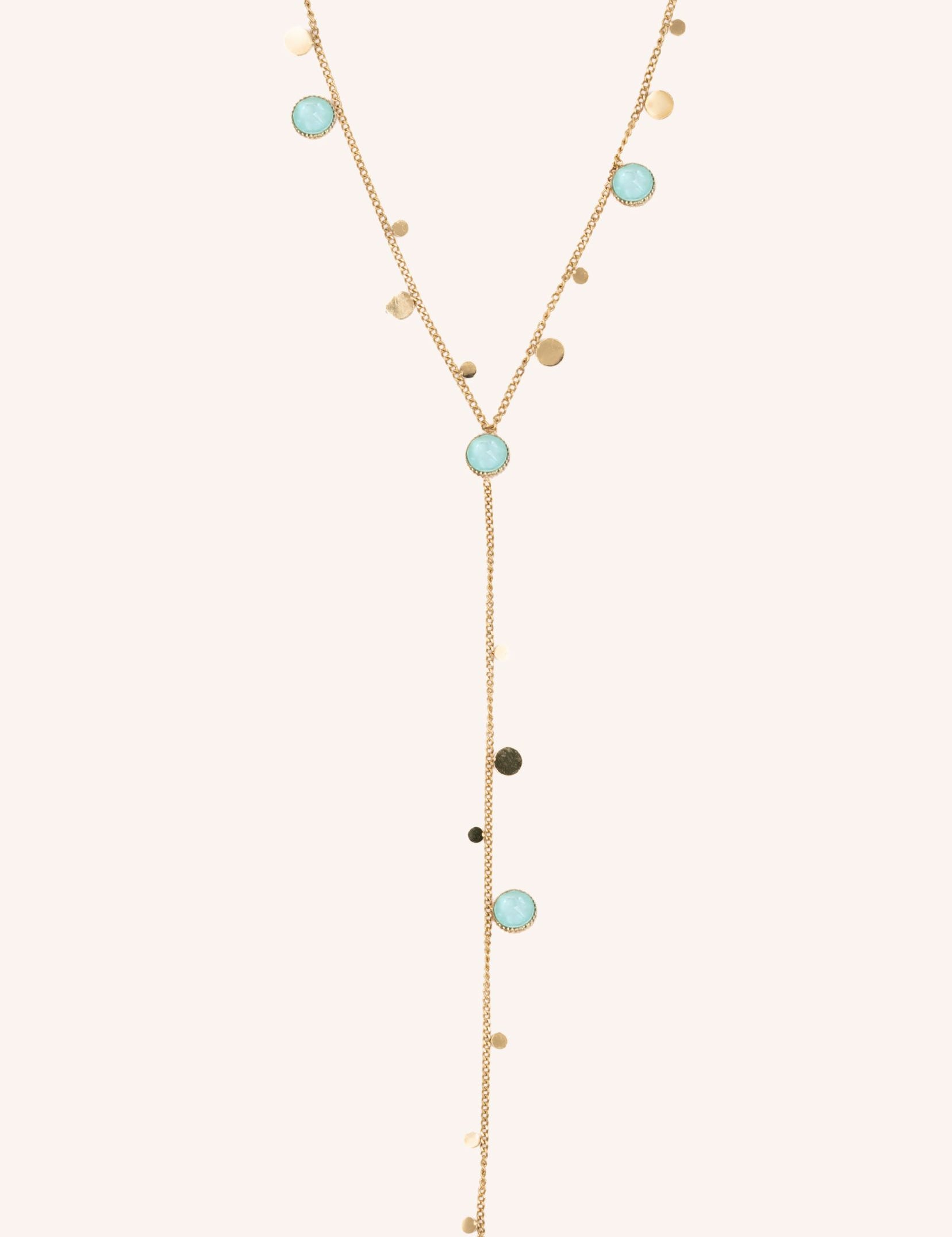 Collier Bohm Paris - Khalissa Y Collier Bohm Paris vert eau 