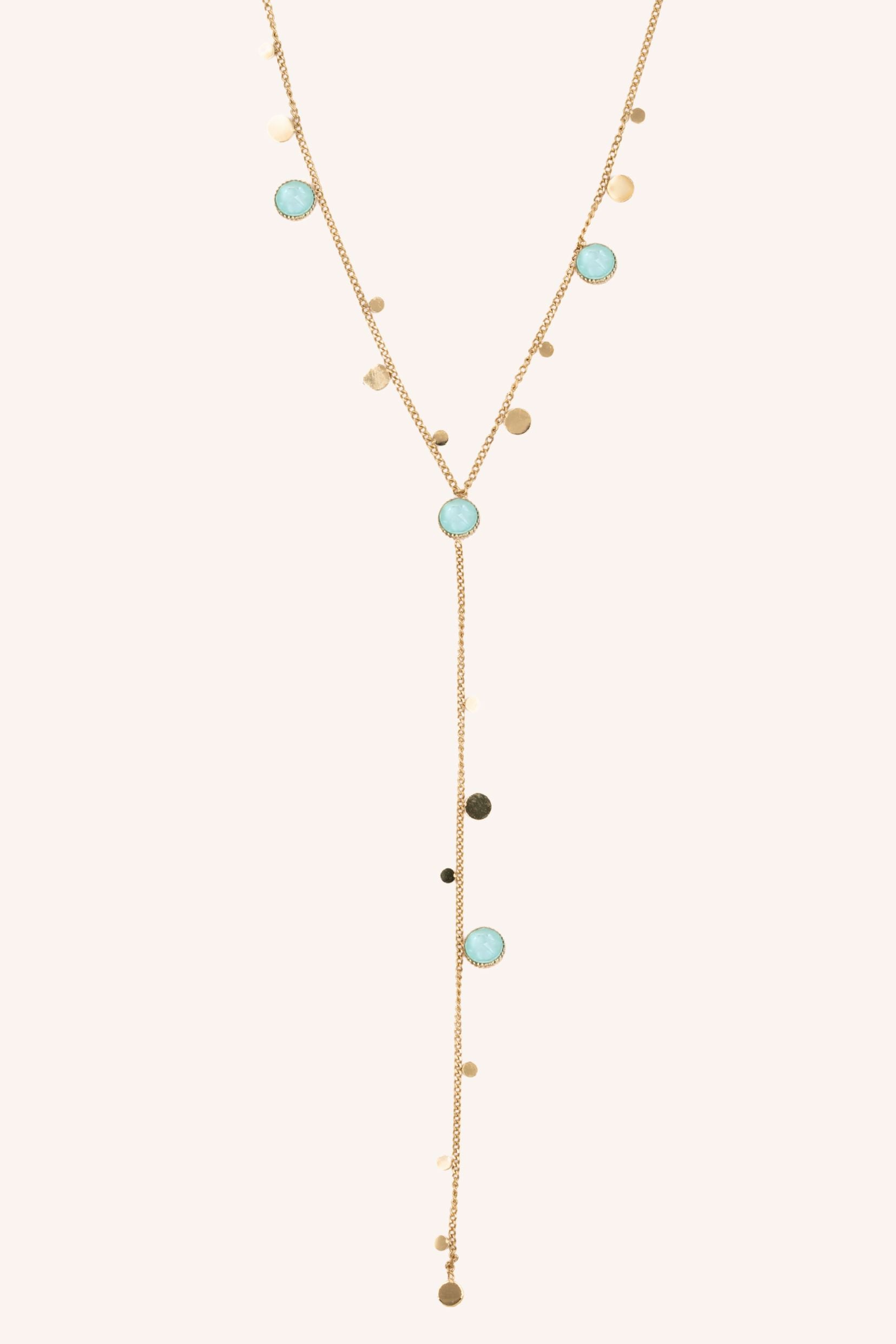 Collier Bohm Paris - Khalissa Y Collier Bohm Paris vert eau 