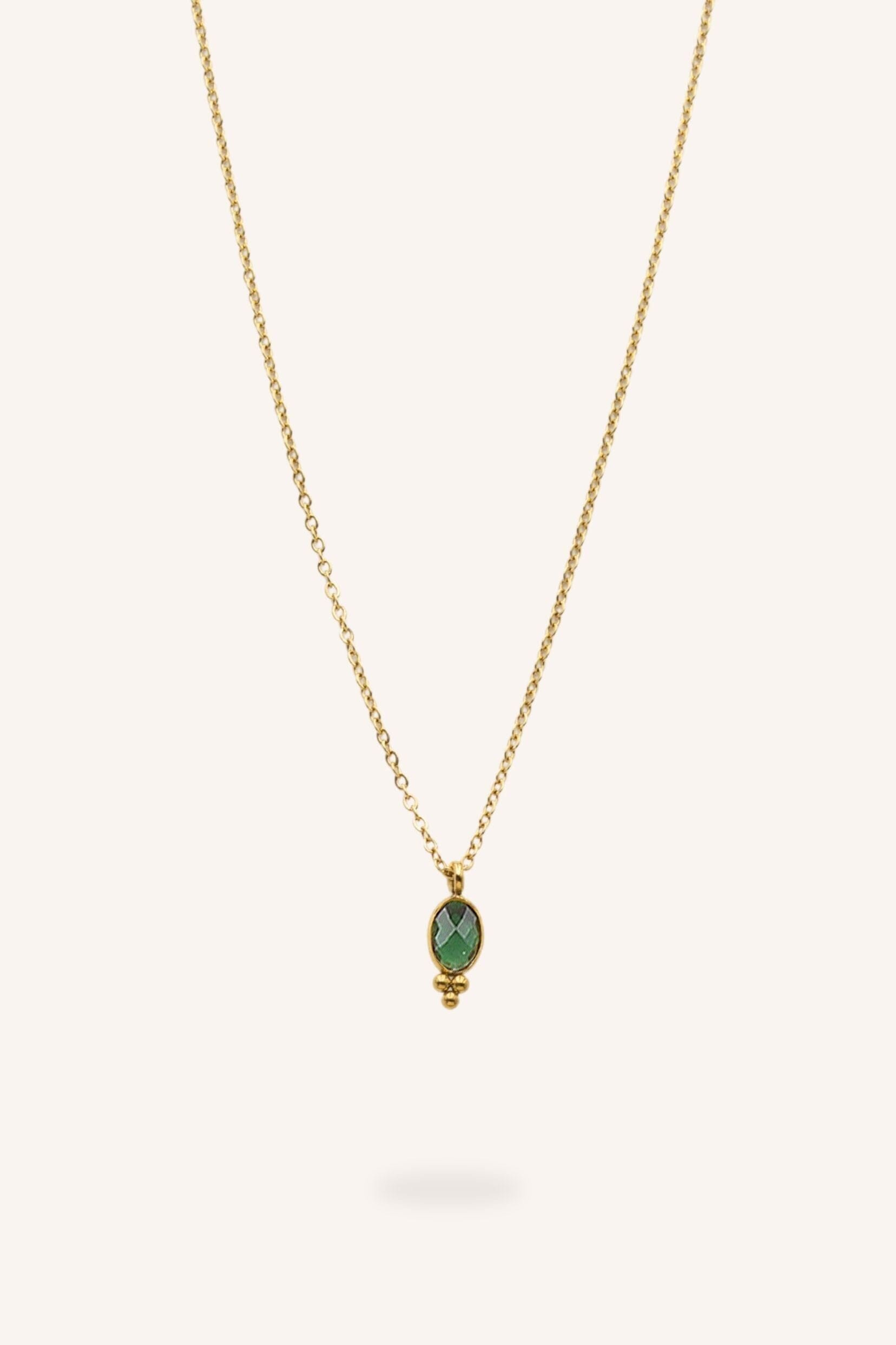 Collier Bohm Paris - Léonie Collier en chaine simple Bohm Paris Vert 