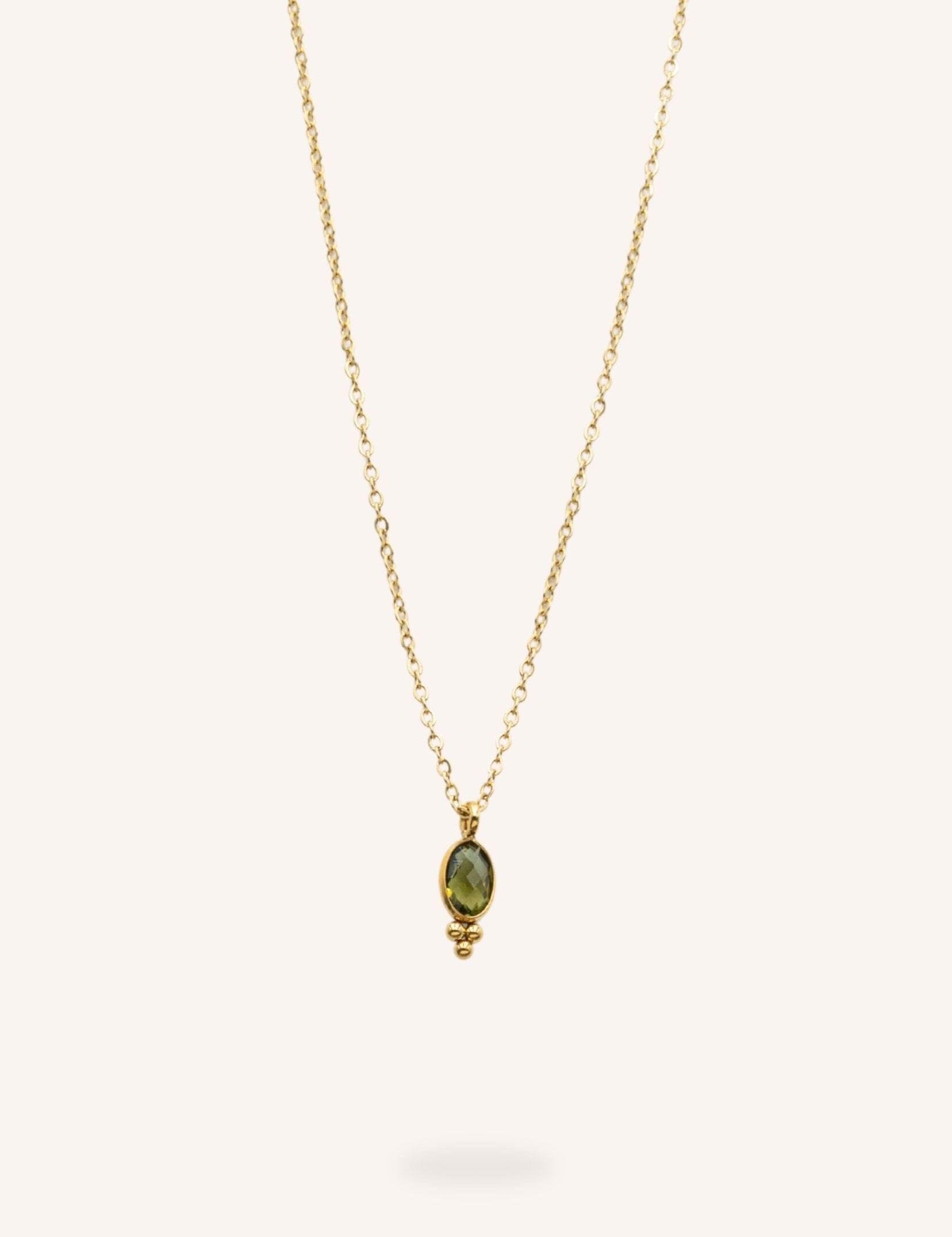 Collier Bohm Paris - Léonie Collier en chaine simple Bohm Paris Vert foncé 