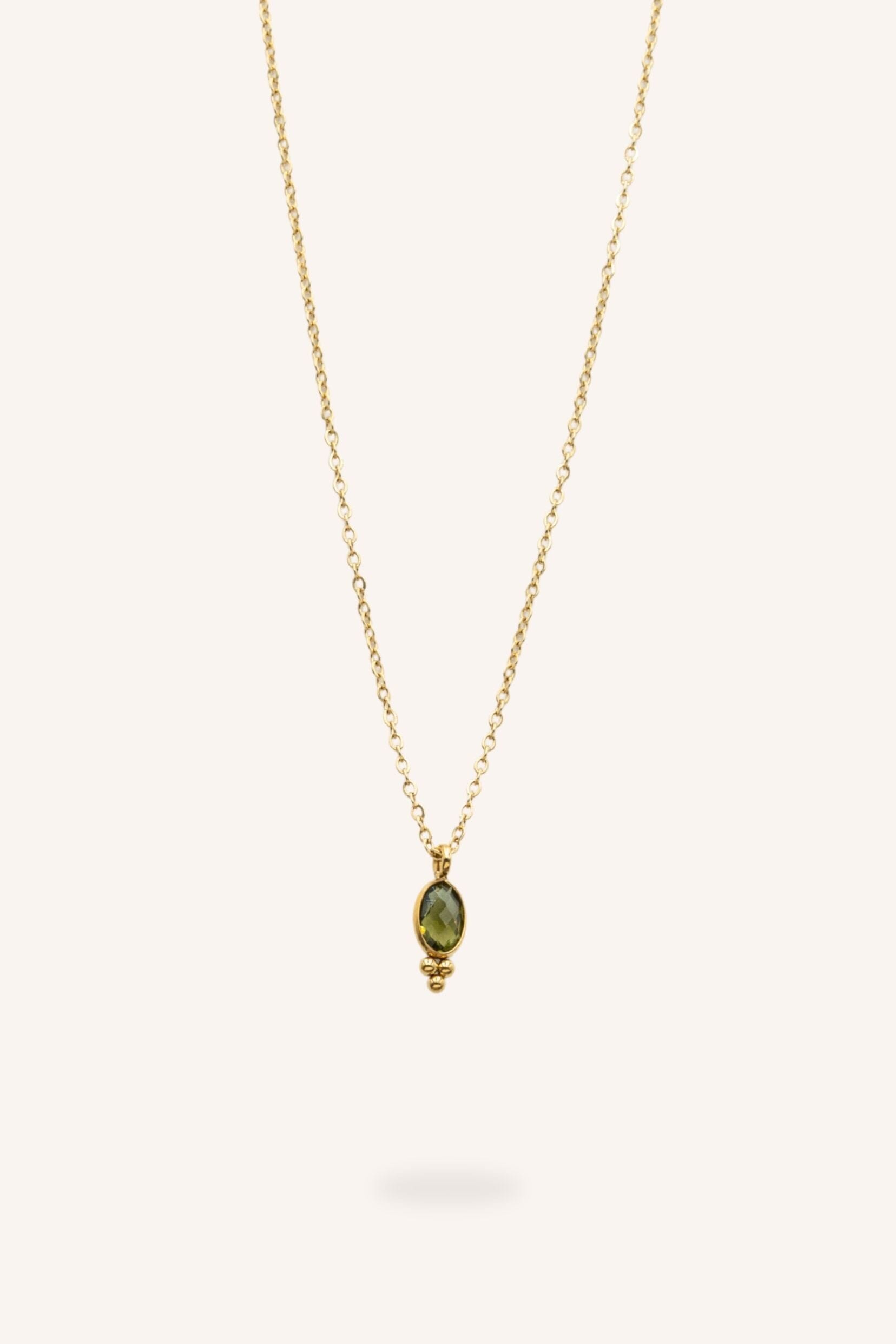 Collier Bohm Paris - Léonie Collier en chaine simple Bohm Paris Vert foncé 