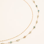 Collier Bohm Paris - Moira Collier Bohm Paris Agate Bleu 