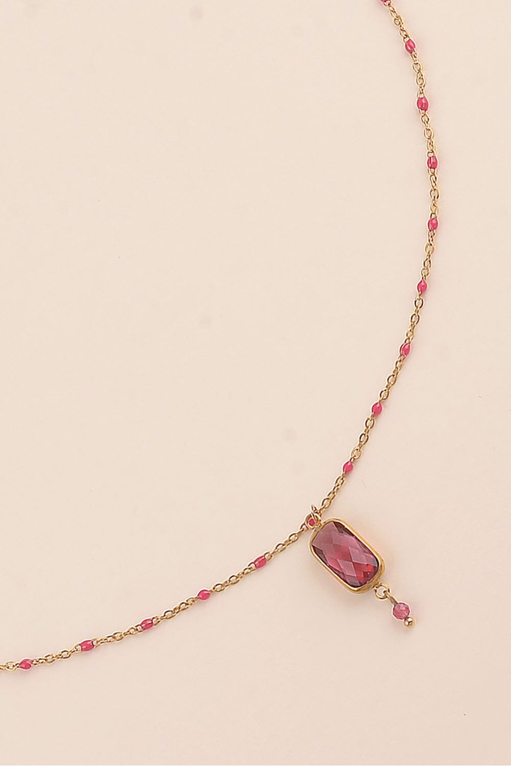 Collier Bohm Paris - Naïade Collier en chaine simple Bohm Paris Fuchsia 