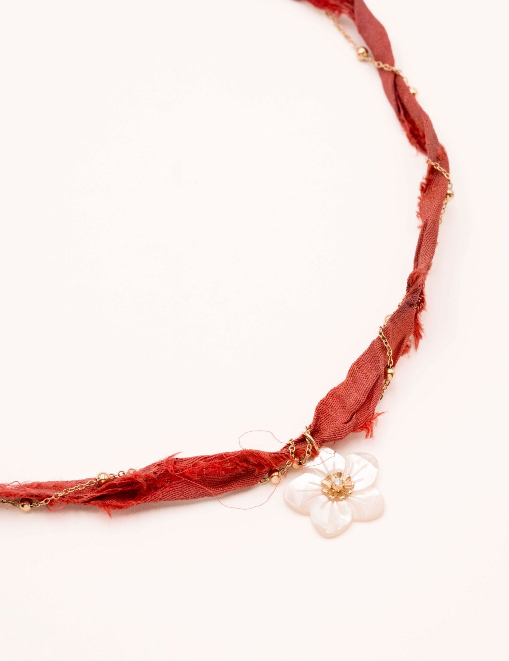 Collier Bohm Paris - Naïora Colliers Tissus Bohm Paris Orange 