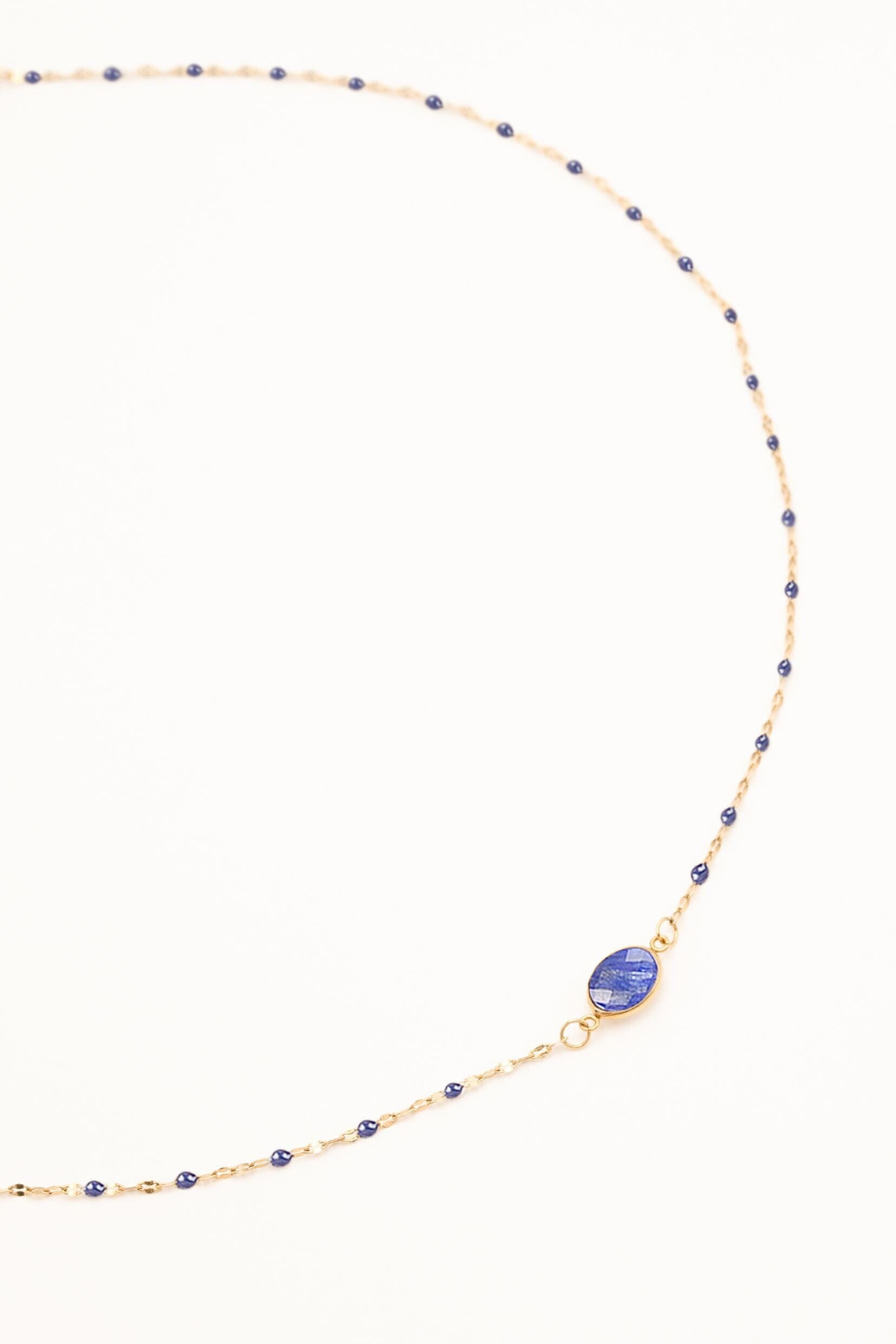 Collier Bohm Paris - Noelynn Colliers Bohm Paris Agate bleue 
