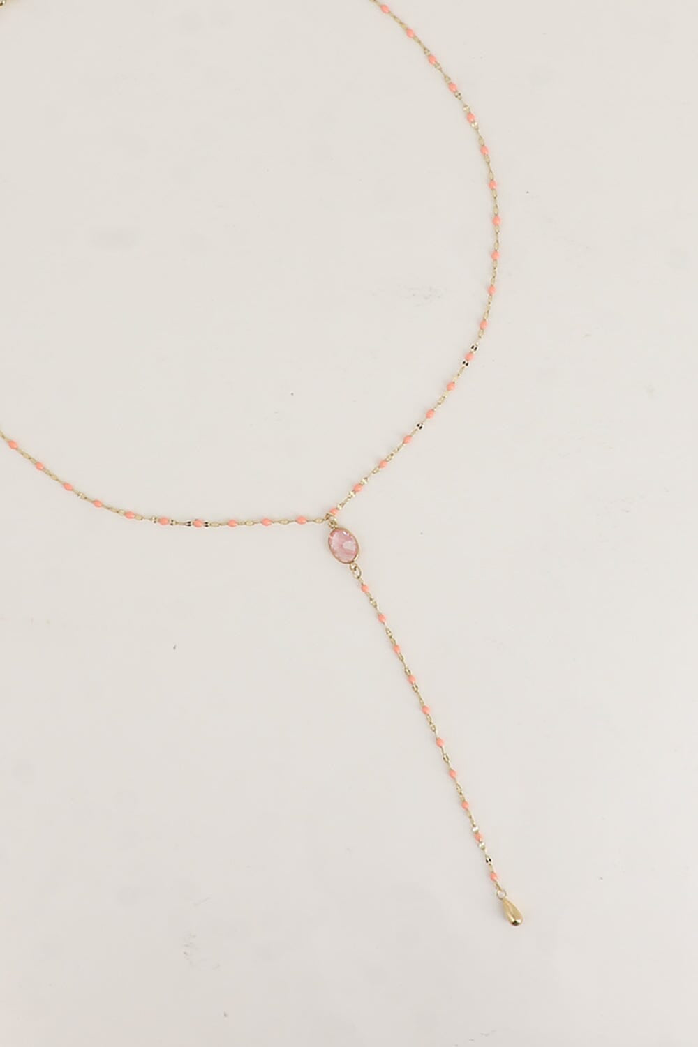 Collier Bohm Paris - Orvyn Collier en Y Bohm Paris Agate rose 