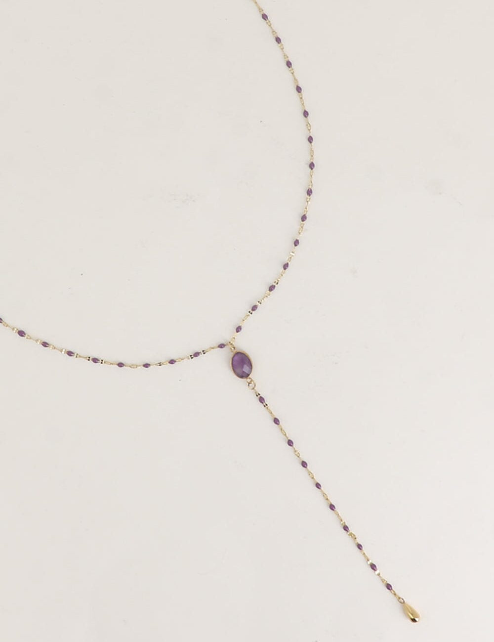 Collier Bohm Paris - Orvyn Collier en Y Bohm Paris Améthyste 