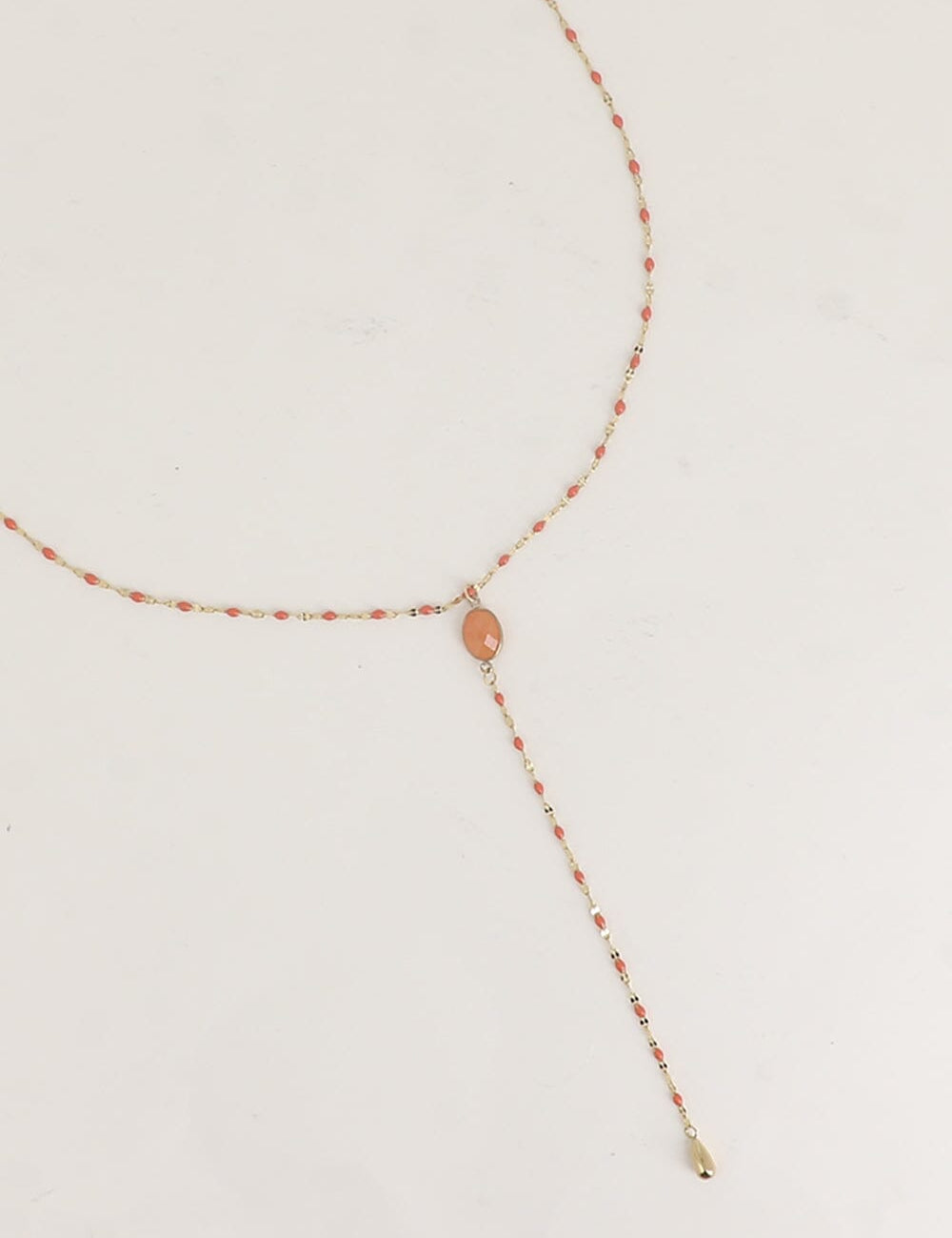 Collier Bohm Paris - Orvyn Collier en Y Bohm Paris Aventurine rouge 