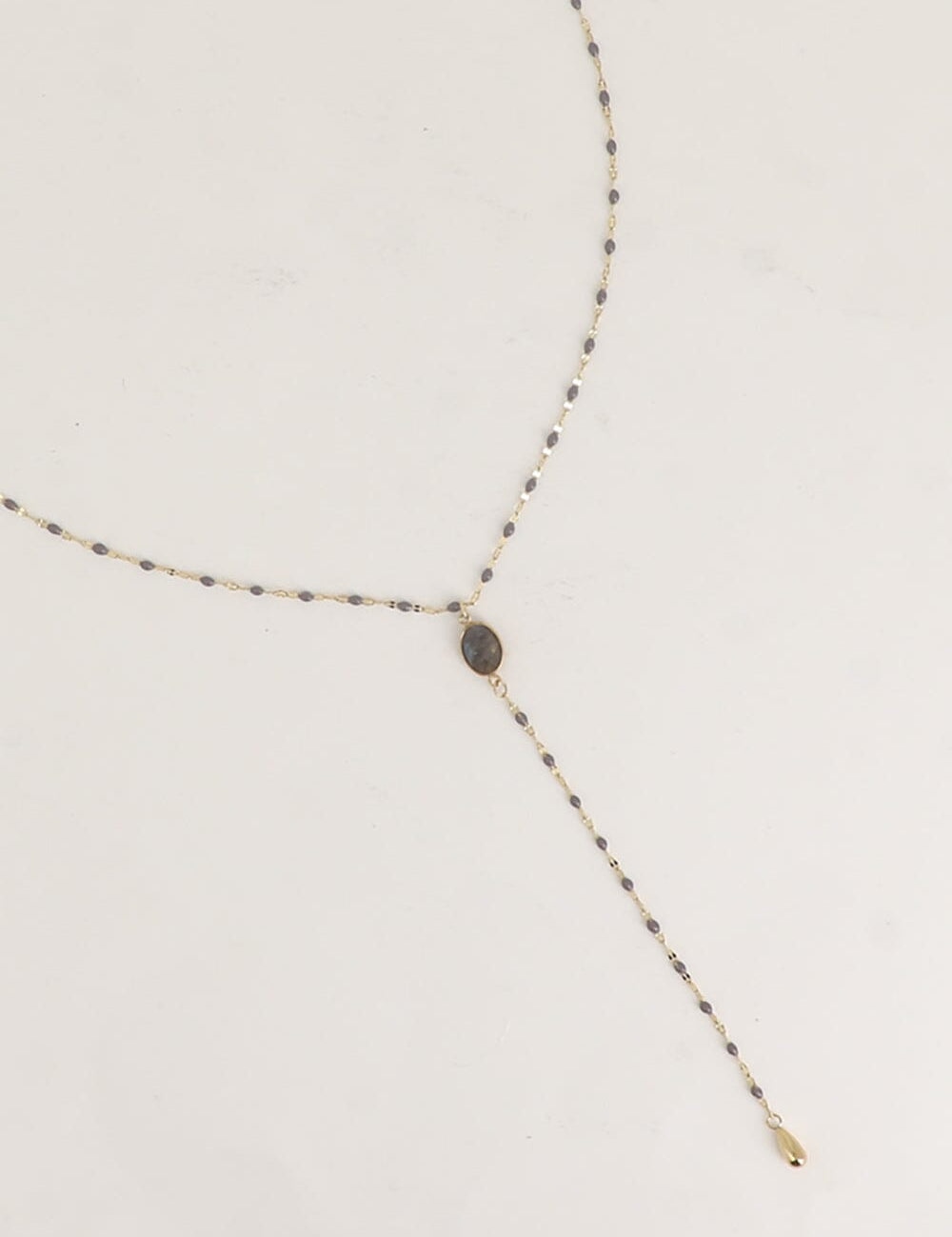 Collier Bohm Paris - Orvyn Collier en Y Bohm Paris Labradorite 
