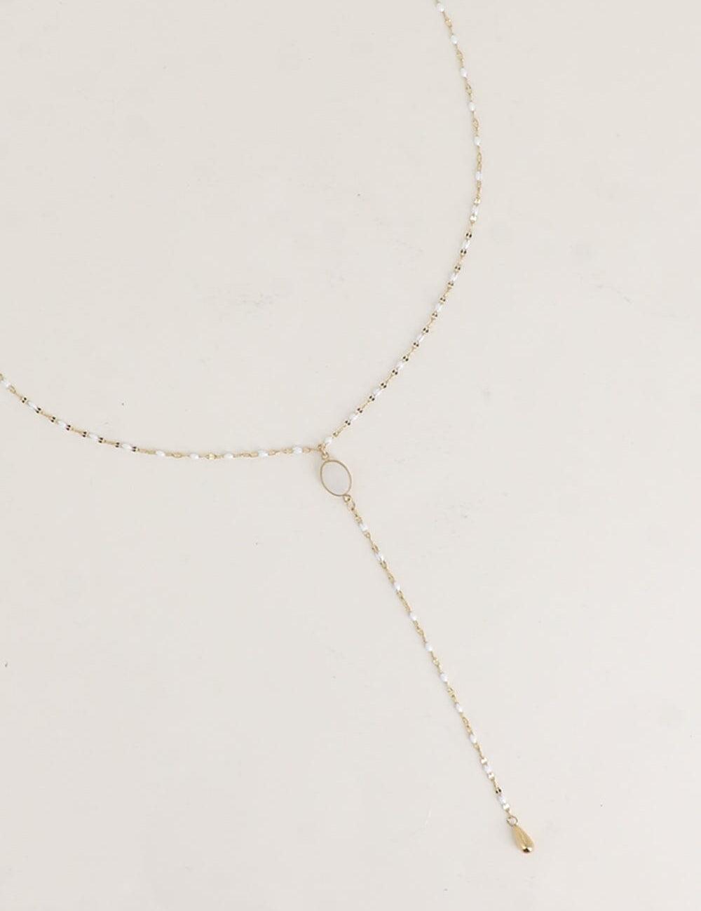 Collier Bohm Paris - Orvyn Collier en Y Bohm Paris Nacre blanche 