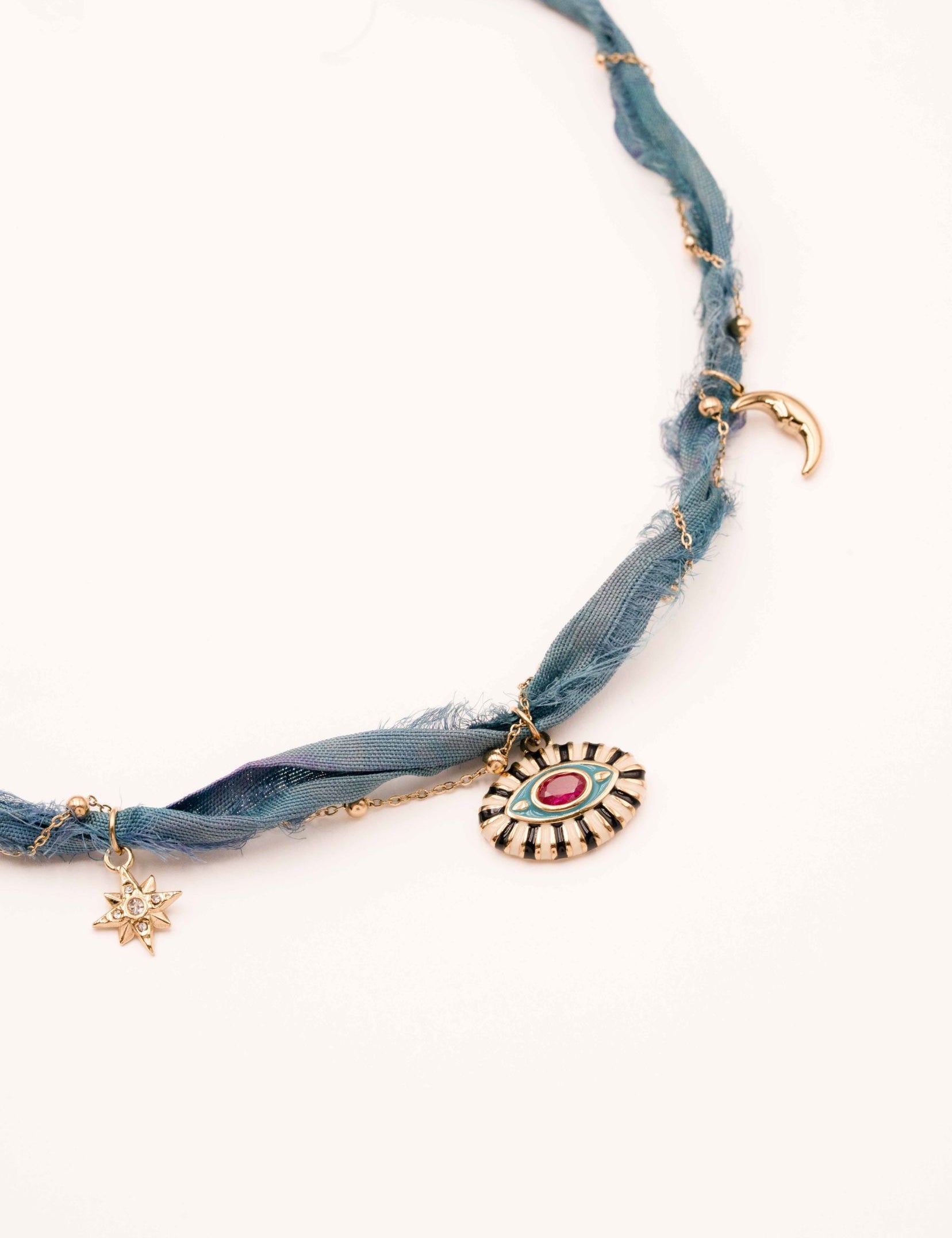Collier Bohm Paris - Siraya Colliers Tissus Bohm Paris Orange 