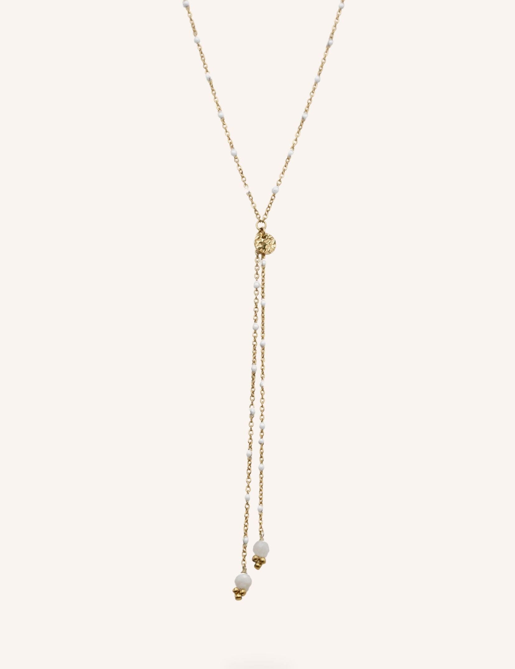 Collier Bohm Paris - Velys Collier en Y Bohm Paris Agate blanche 