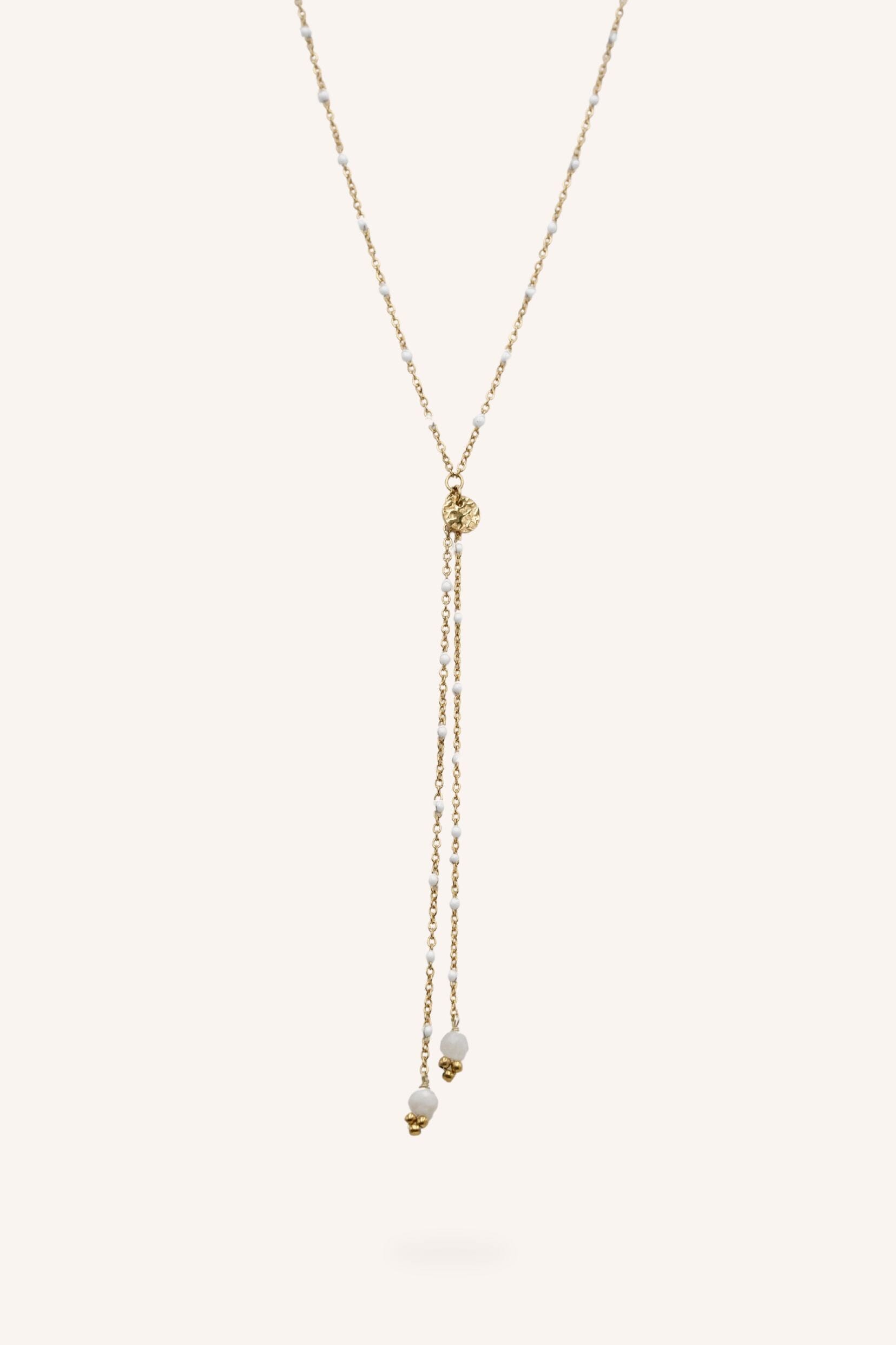 Collier Bohm Paris - Velys Collier en Y Bohm Paris Agate blanche 