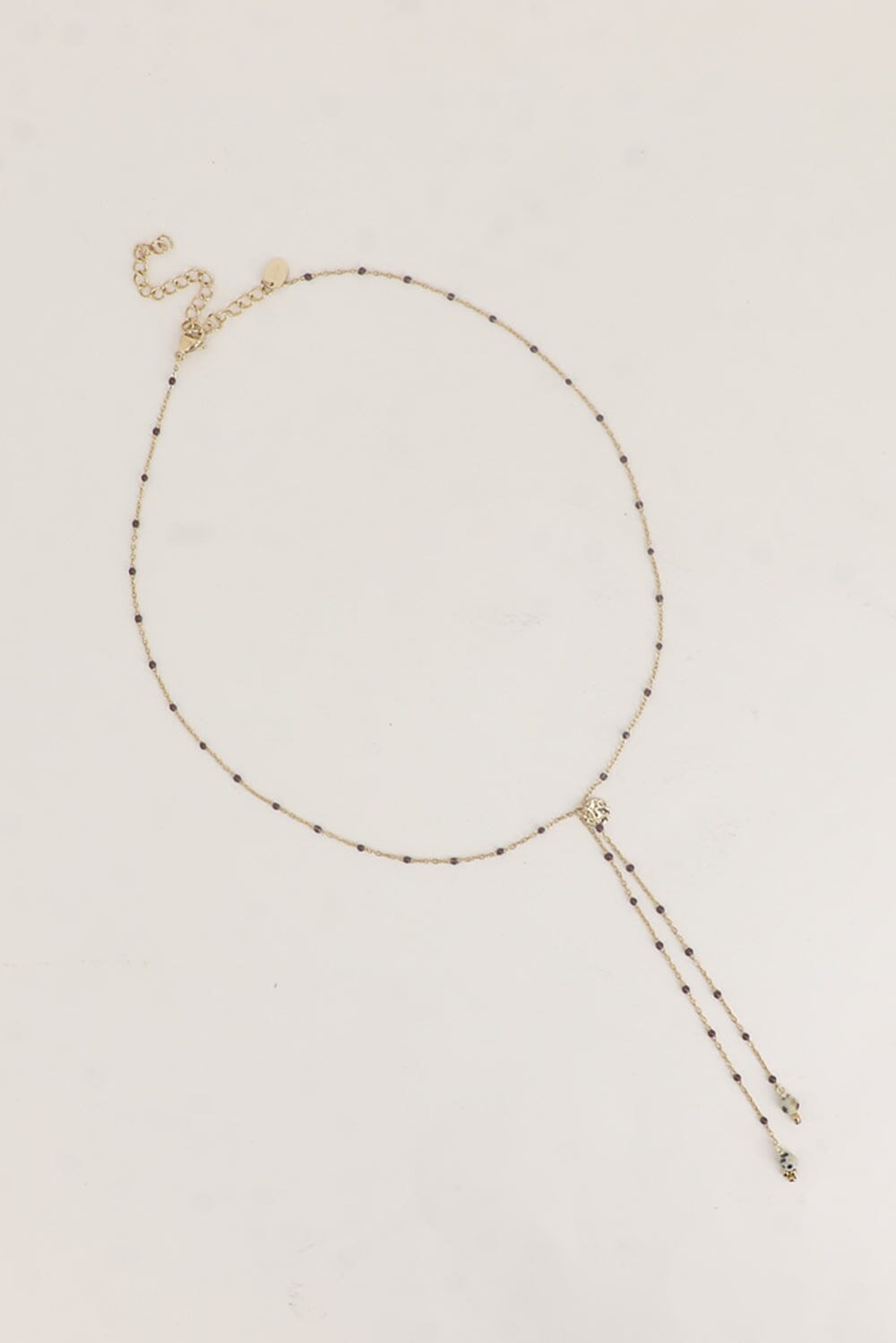 Collier Bohm Paris - Velys Collier en Y Bohm Paris Jaspe dalmatien 