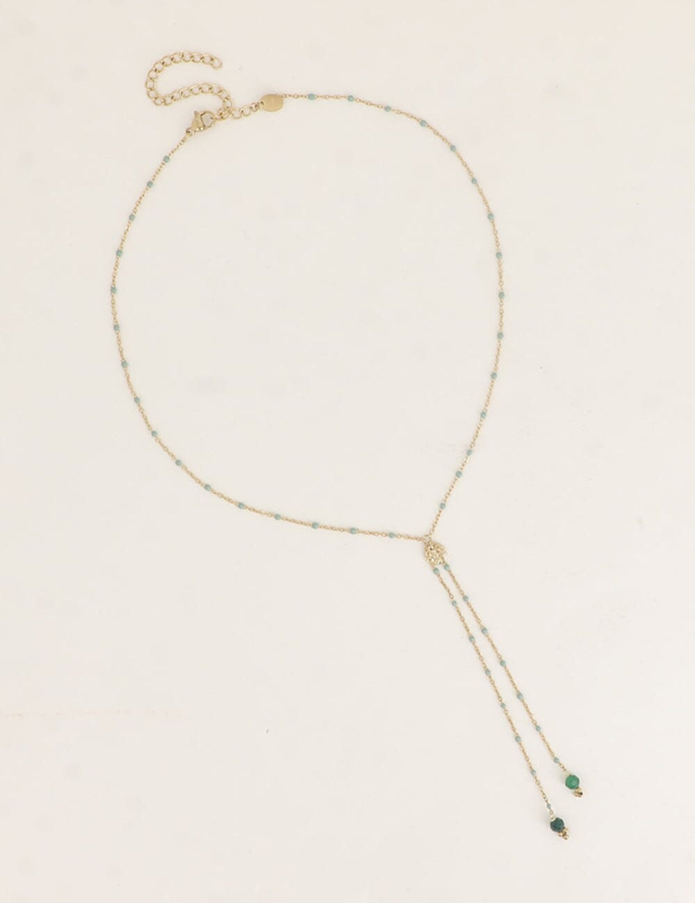 Collier Bohm Paris - Velys Collier en Y Bohm Paris Jaspe vert 