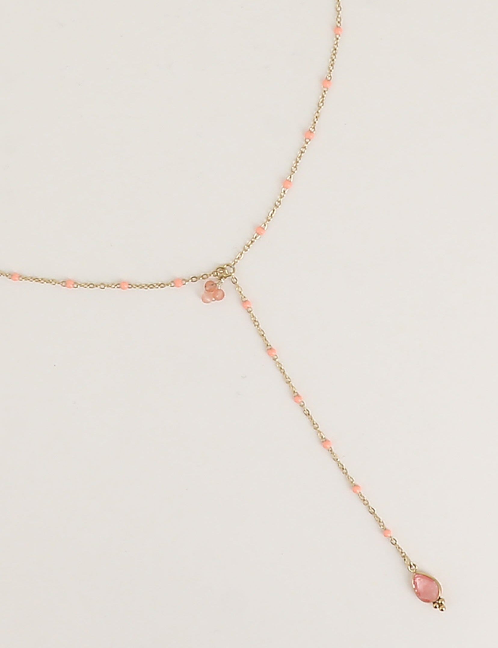 Collier Y Bohm Paris - Aveny Collier en Y Bohm Paris Agate rose 