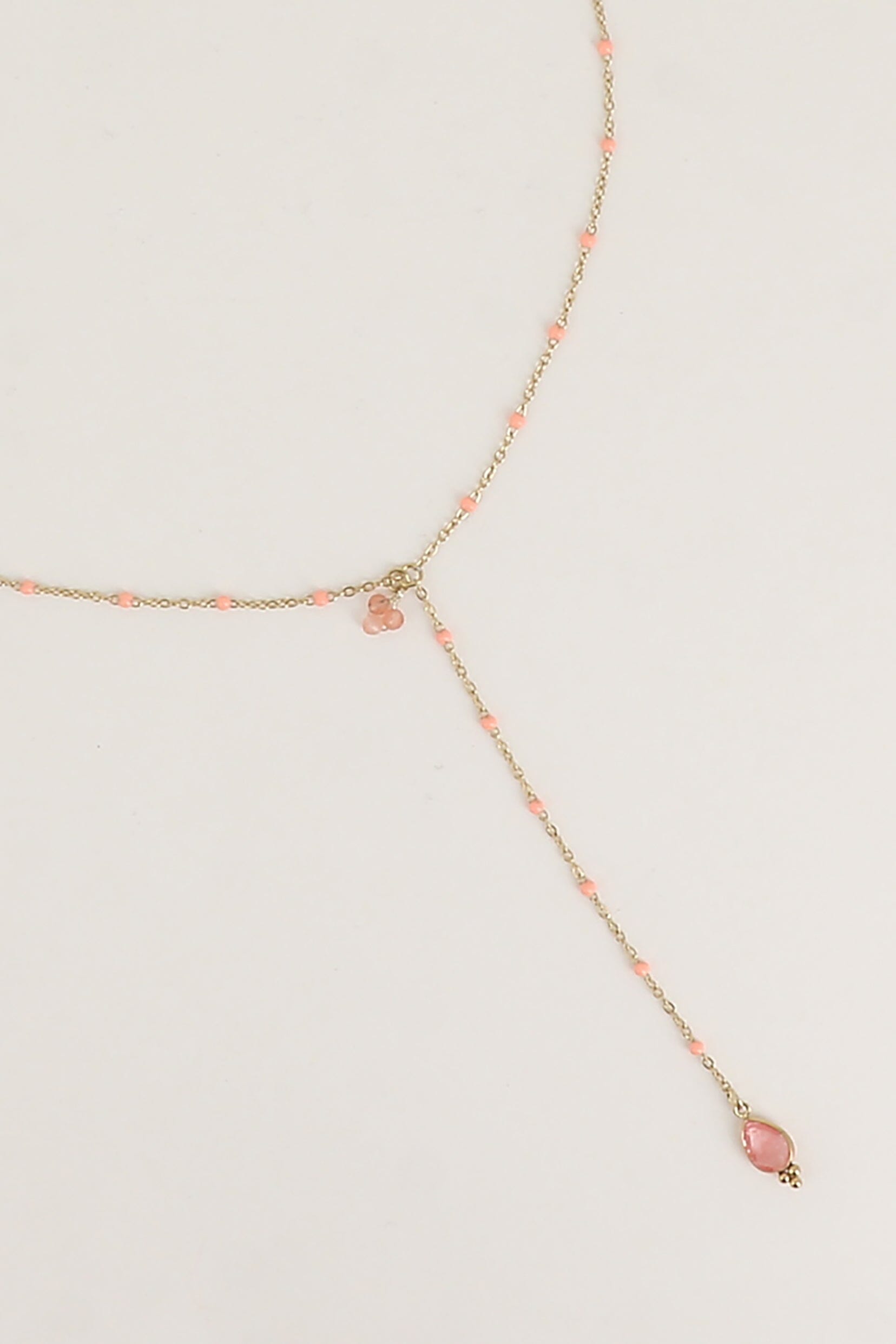 Collier Y Bohm Paris - Aveny Collier en Y Bohm Paris Agate rose 