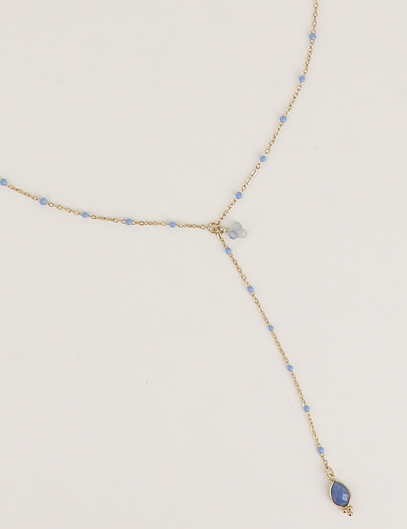 Collier Y Bohm Paris - Aveny Collier en Y Bohm Paris Aventurine bleue 