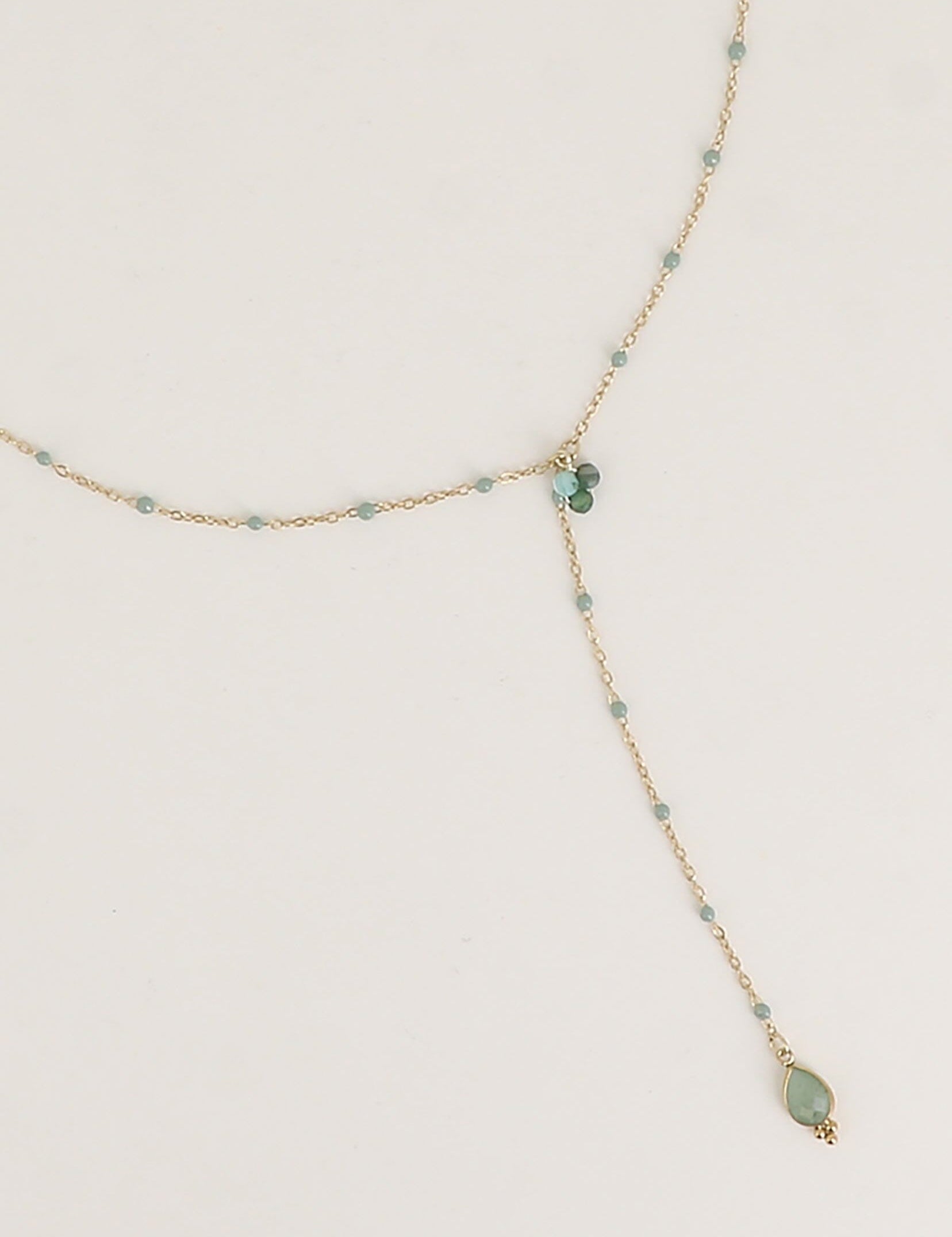Collier Y Bohm Paris - Aveny Collier en Y Bohm Paris Aventurine verte 