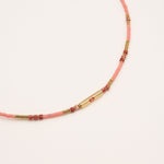 Colliers Bohm Paris - Leana Colliers sur fil Bohm Paris Jaspe rose 