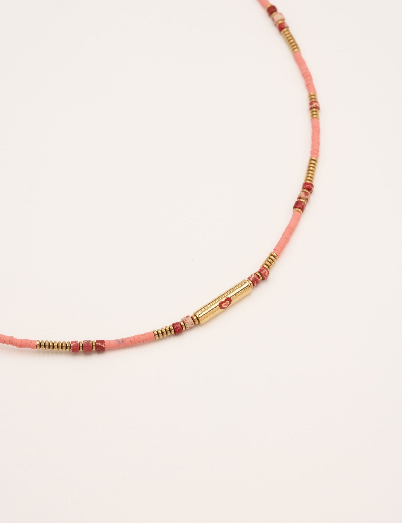 Colliers Bohm Paris - Leana Colliers sur fil Bohm Paris Jaspe rose 