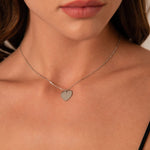 Pendentif médaille à graver Coeur - Argenté Bohm Paris 