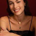 Pendentif médaille à graver Coeur - doré Bohm Paris 