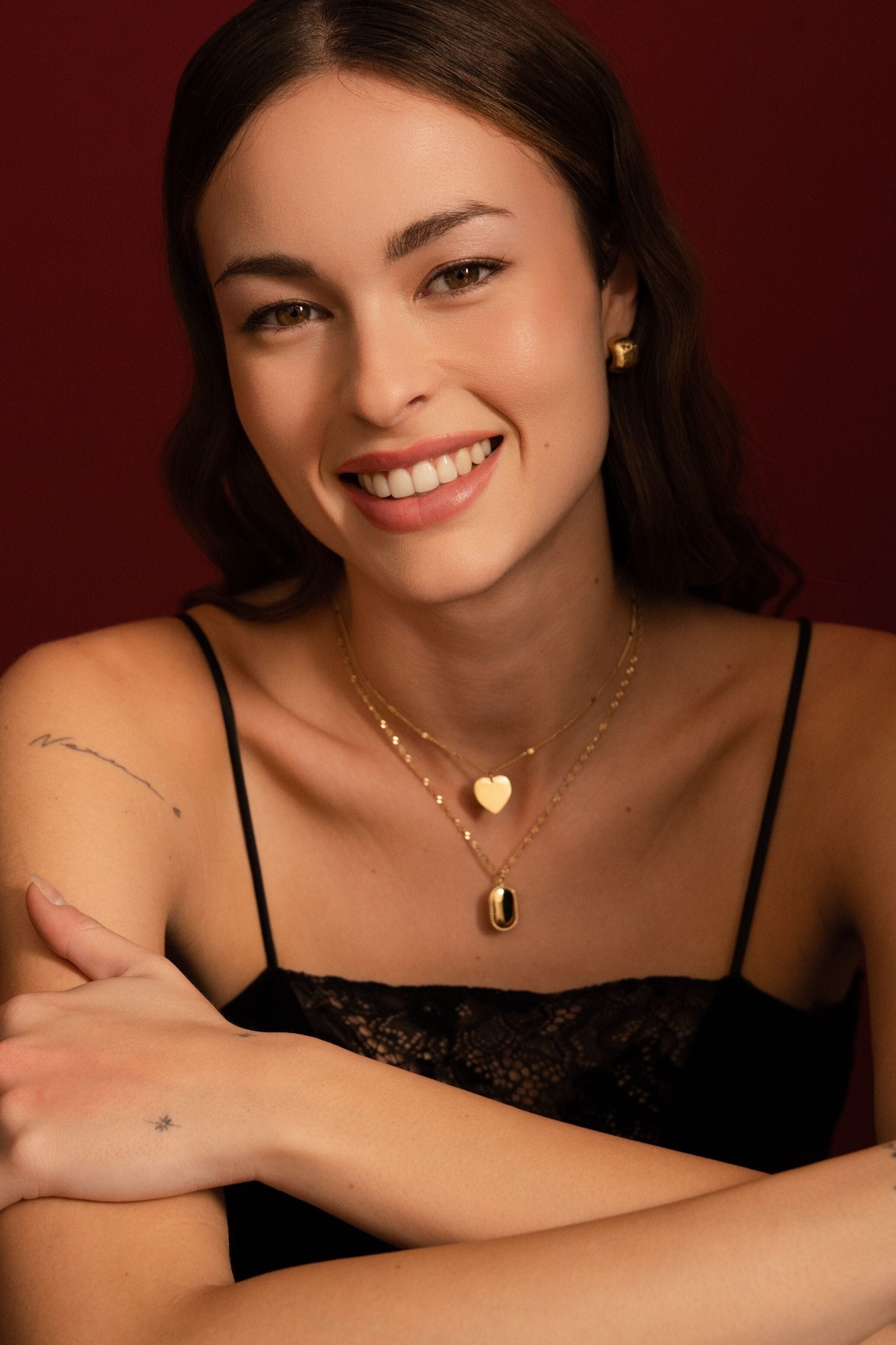 Pendentif médaille à graver Coeur - doré Bohm Paris 