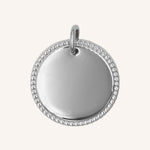 Pendentif médaille à graver Elisabeth - Argenté Bohm Paris 