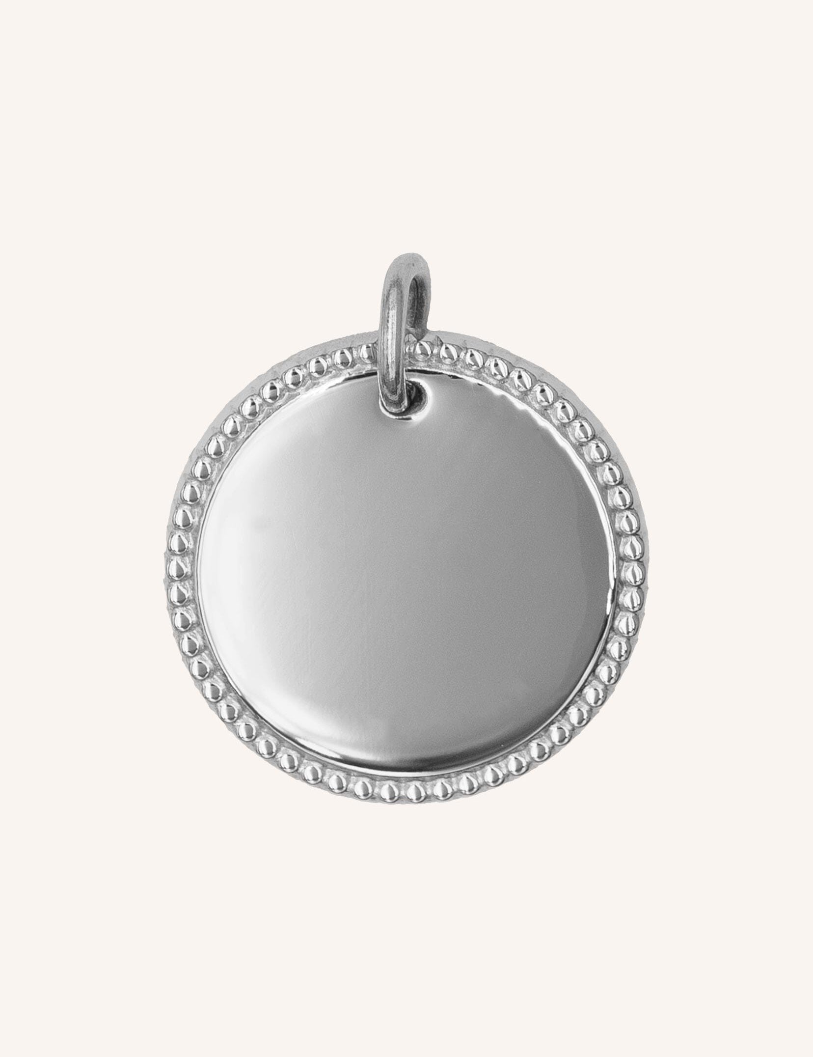 Pendentif médaille à graver Elisabeth - Argenté Bohm Paris 