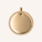 Pendentif médaille à graver Elisabeth - Doré Bohm Paris 