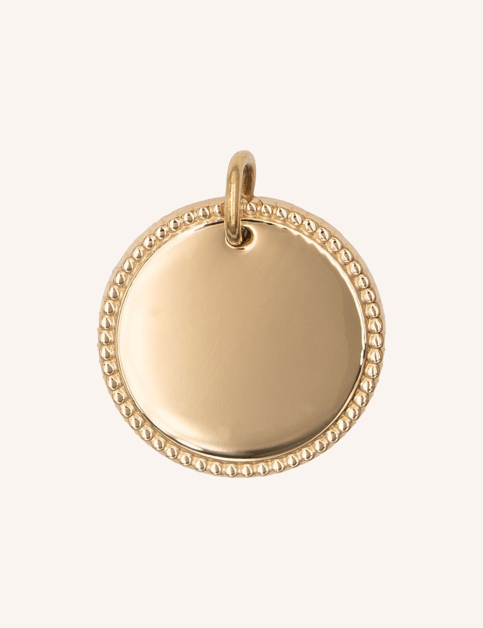 Pendentif médaille à graver Elisabeth - Doré Bohm Paris 