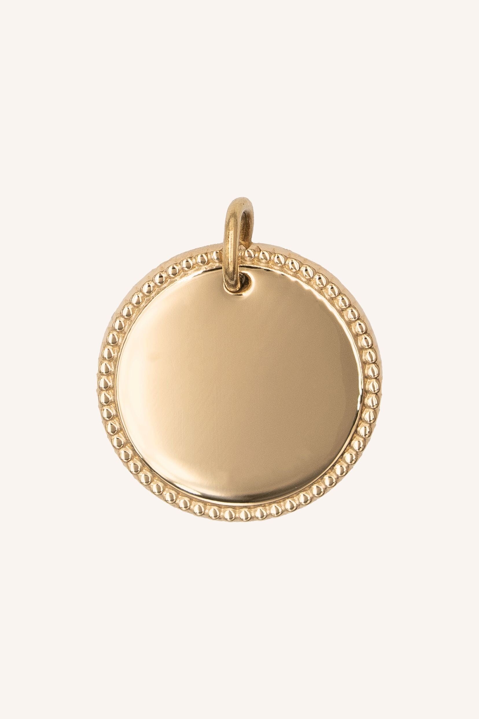 Pendentif médaille à graver Elisabeth - Doré Bohm Paris 