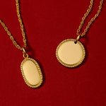 Pendentif médaille à graver Elisabeth - Doré Bohm Paris 