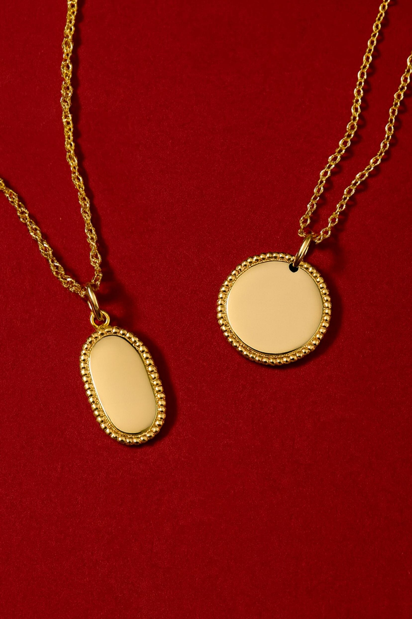 Pendentif médaille à graver Elisabeth - Doré Bohm Paris 