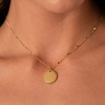 Pendentif médaille à graver Elisabeth - Doré Bohm Paris 