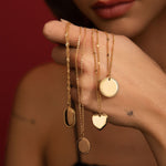 Pendentif médaille à graver Elisabeth - Doré Bohm Paris 