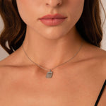 Pendentif médaille à graver Louison - argenté Bohm Paris 